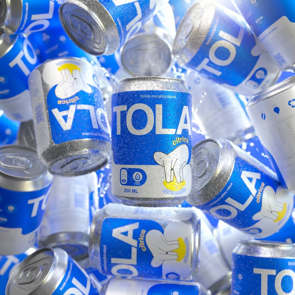 Energy drink packaging design bold branding